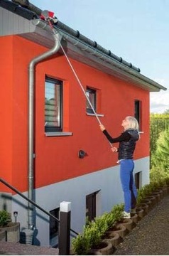 Фасадная метла для чистки кровельных желобов, телескопическая до 360 см.