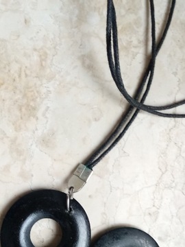 Длинные деревянные классические серьги с черными бусинами, комплект обручей в стиле бохо