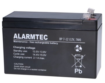 Аккумулятор ALARMTEC BP 7-12 GEL (12В 7Ач) для блоков управления ИБП СИГНАЛИЗАЦИЯ