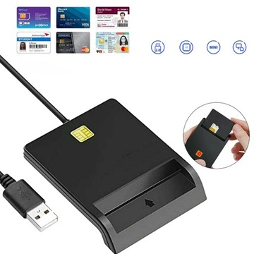 USB ID CARD СЧИТЫВАТЕЛЬ E-ID ДЛЯ КРЕДИТНЫХ КАРТ, SIM-карт И ID-СОВМЕСТИМОСТИ