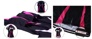 KOMPLET ROWEROWY DAMSKI DOPASOWANY SZELKI ŻELOWY