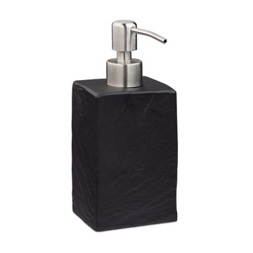 Ręczny dozownik mydła z pompką stojący 200 ml czarny
