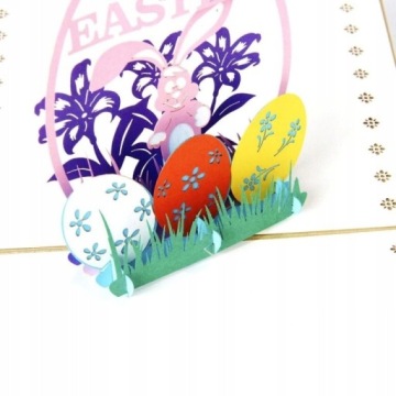 ПАСХАЛЬНАЯ РОЖДЕСТВЕНСКАЯ ОТКРЫТКА 3D ПАСХАЛЬНЫЙ ЗАЯЧИК