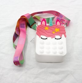 TOREBKA POPIT SASZETKA PUSH BUBBLE PORTFEL UNICORN DLA DZIEWCZYNKI biały