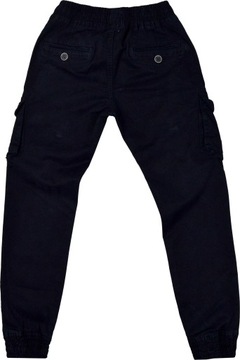 GLORY BLUE Spodnie Bojówki JOGGERS 164cm