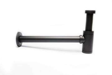 Сифон для умывальника + КЛИК-КЛАК черный с переливом