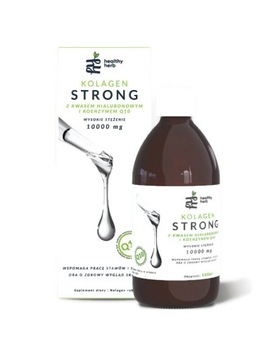HealthyHerb Kolagen STRONG 10 000 Kwas Hialuronowy Koenzym Q10 Płyn 500ml