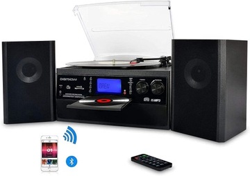 Gramofon Bluetooth Digitnow radio AM/FM i wejście Aux z portem USB głośniki