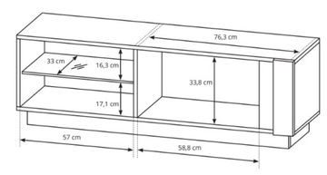 Мебель Arco White Gloss/Oak Grandson 2x RTV сайт Lignum Shelf
