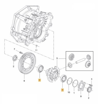 Комплект дифференциала M32 C554 FIAT OPEL