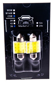 Лампы C3W/C5W/C10W — LED COB! 31 мм