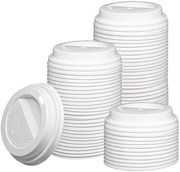 Wieczko dekielek do kubka 250 ml Ø 80 mm 100szt biały