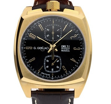 ZEGAREK MECHANICZNY G.GERLACH CWS T1 BLACK GOLD