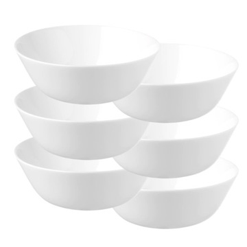 ZESTAW MISEK OFTAST 6 SZTUK 15 CM BIAŁA SZKŁO HART