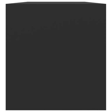 Шкаф для виниловых пластинок, черный, 71х34х36 см, плита