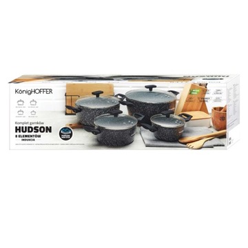 НАБОР КАСТРОЕК Durable, набор из 4 МРАМОРНЫХ КОРЗИН, ИНДУКЦИОННЫЙ, с антипригарным покрытием.