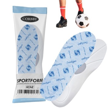 Profilowana wkładka do butów sportowych antybakteryjna SPORTFORM roz. 41-42