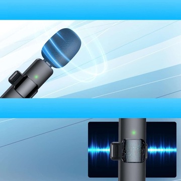 2 БЕСПРОВОДНЫХ МИКРОФОНА USB-C C ANDROID IOS ДЛЯ МАЛЕНЬКИХ ТЕЛЕФОНОВ