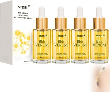 STDEI Капли для пупка с пчелиным ядом для детоксикации кишечника, пчелиный яд для живота