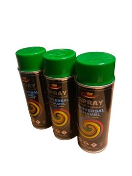 FARBA 3 szt LAKIER SPRAY EMALIA 400ml RAL 6002 ZIELONY