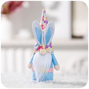 2x СТОЯЩАЯ ФИГУРКА СЛОНА ГНОМА ОРНАМЕНТ ВЕСЕННЕЕ УКРАШЕНИЕ ПАСХАЛЬНЫЙ ЗАЯЧИК