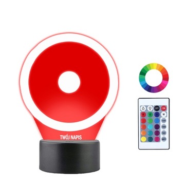 Lampka Nocna LED 3D Gwiazda Słońce Twój Napis