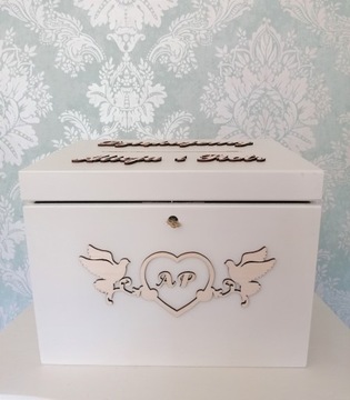 КОРОБКА ДЛЯ КОНВЕРТОВ И ОБРУЧАЛЬНЫХ КОЛЬЦ С ГРАВИРОВКОЙ