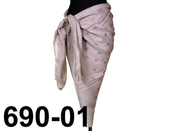 ПЛЯЖНЫЙ ШАРФ, ДЛИННОЕ МАКСИ ПАРЕО 690-01