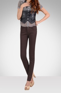 Spodnie Damskie Bawełniane Jeans 3266 86 cm Brąz
