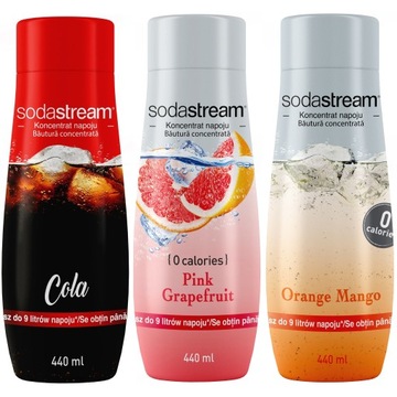 SODASTREAM Syropy COLA, GRAPEFRUIT, ORANGE-MANGO