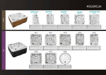 Wanna z hydromasażem jacuzzi spa ogrodowe 160x216cm model Nephrite