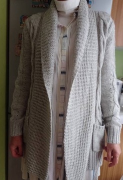 (38/M) HANDMADE/Ekskluzywny, dłuższy sweter, kardigan z Londynu