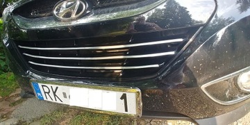 HYUNDAI IX35 - LIŠTA CHRÓM MASKA NÁRAZNÍK