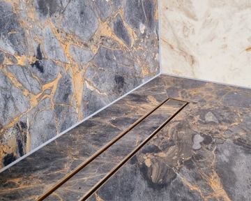 ODPŁYW LINIOWY 2w1 STAL NIERDZEWNA OBROTOWY SYFON 90 cm