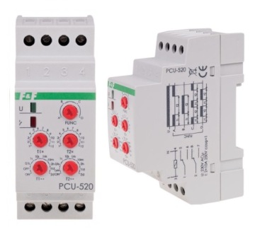 F&F PRZEKAŹNIK CZASOWY 2-FUNKCJYJNY PCU-520