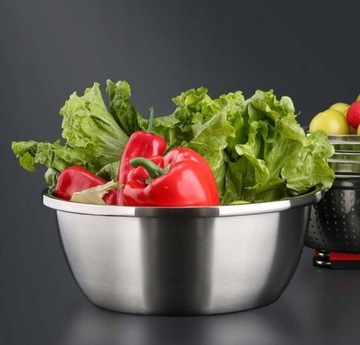 НАБОР КУХОННЫХ МИСОК СТАЛЬНЫЕ МИСКИ 3 шт. M