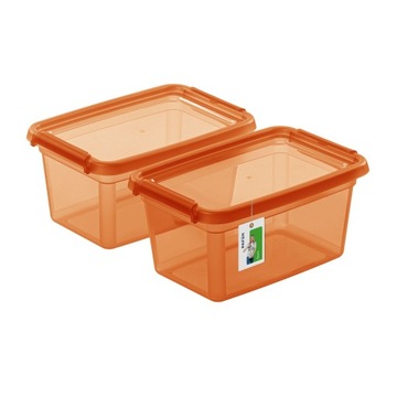Zestaw kolorowych pojemników BaseStore 2x 4,5L do przechowywania żywności