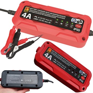 ŁADOWARKA prostownik mikroprocesorowy 6V 12V 4A