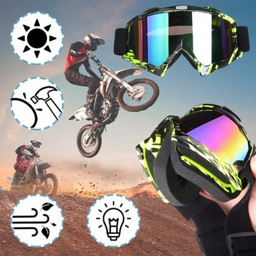 МОТОЦИКЛЬНЫЙ ШЛЕМ РЕТРО ОЧКИ MOTOR CROSS ATV MX UV400 ЛЫЖНЫЕ ОЧКИ