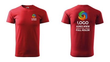 Koszulka robocza z własnym nadrukiem logo kolor