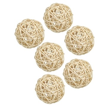 6 SZTUK Okrągła Rattanowa Kulka Takraw na Urodziny Biała