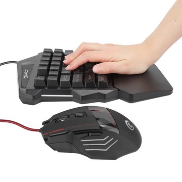 KLAWIATURA I MYSZ MECHANICZNA GAMINGOWA PODŚWIETLANA USB RGB LED DLA GRACZY