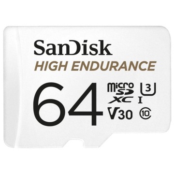 Карта SanDisk High Endurance microSDXC 64 ГБ V30