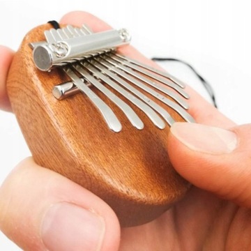 8 KLAWISZY MINI KALIMBA DREWNIANA INSTEUMENT MUZYCZNY Młoteczek