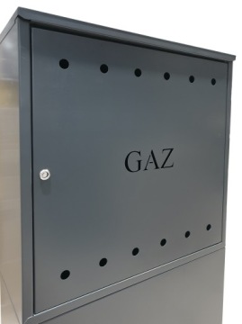 Газовый шкаф 60х60х25см антрацит спинка с тумбой