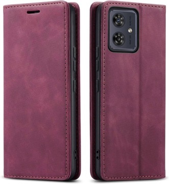 МАГНИТНЫЙ КОЖАНЫЙ ЧЕХОЛ ДЛЯ MOTOROLA MOTO G54 5G / Power Edition + СТЕКЛО