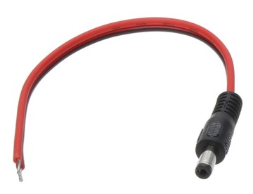 РАЗЪЕМ ПИТАНИЯ НА КАБЕЛЕ 2,1/5,5 ММ