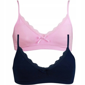 2 SZTUKI BIUSTONOSZ TOP DZIECIĘCY 128-140