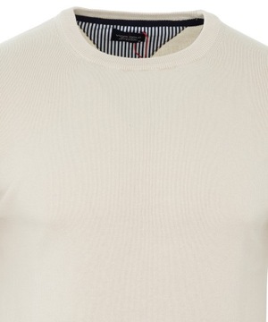 ЭЛЕГАНТНЫЙ СВИТЕР ВЫСОКОКАЧЕСТВЕННЫЙ 100% ХЛОПОК ШЕИ КРЕМ XXL