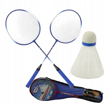 Badminton Zestaw 2 Rakiet Paletki Lotki Babington